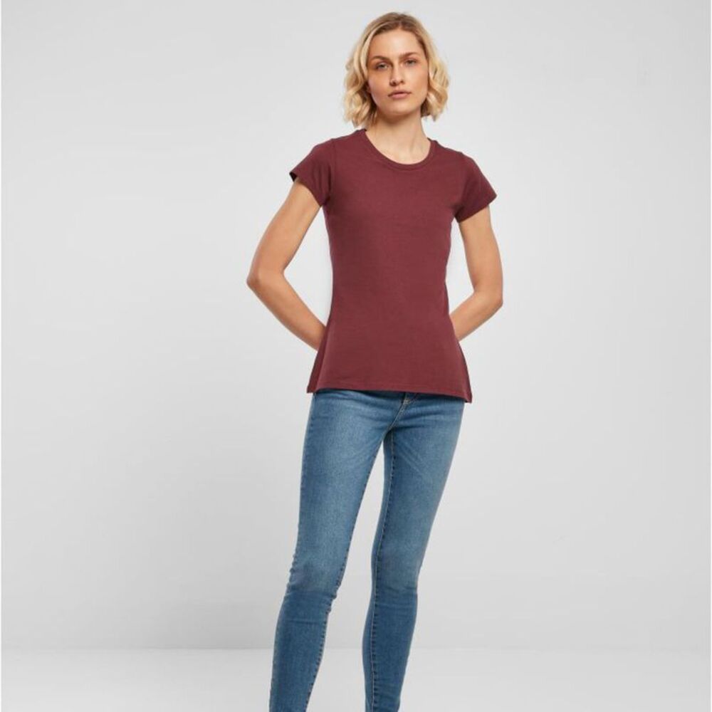 Build Your Brand Womens/Ladies Basic T-Shirt / Charcoal